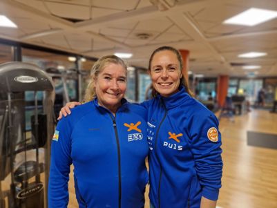 Trine Hattestad og Kristin G. Rosebø instruktører, treningsreise for Seniorer til Mallorca